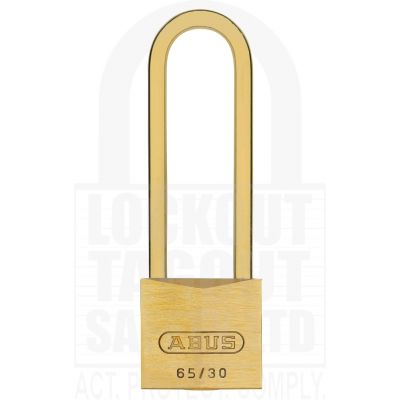 65MB/30HB70 Series Abus Weatherproof Brass Padlock Long Shackle 65MB/30HB70 Series Abus Weatherproof Brass Padlock Long Shackle